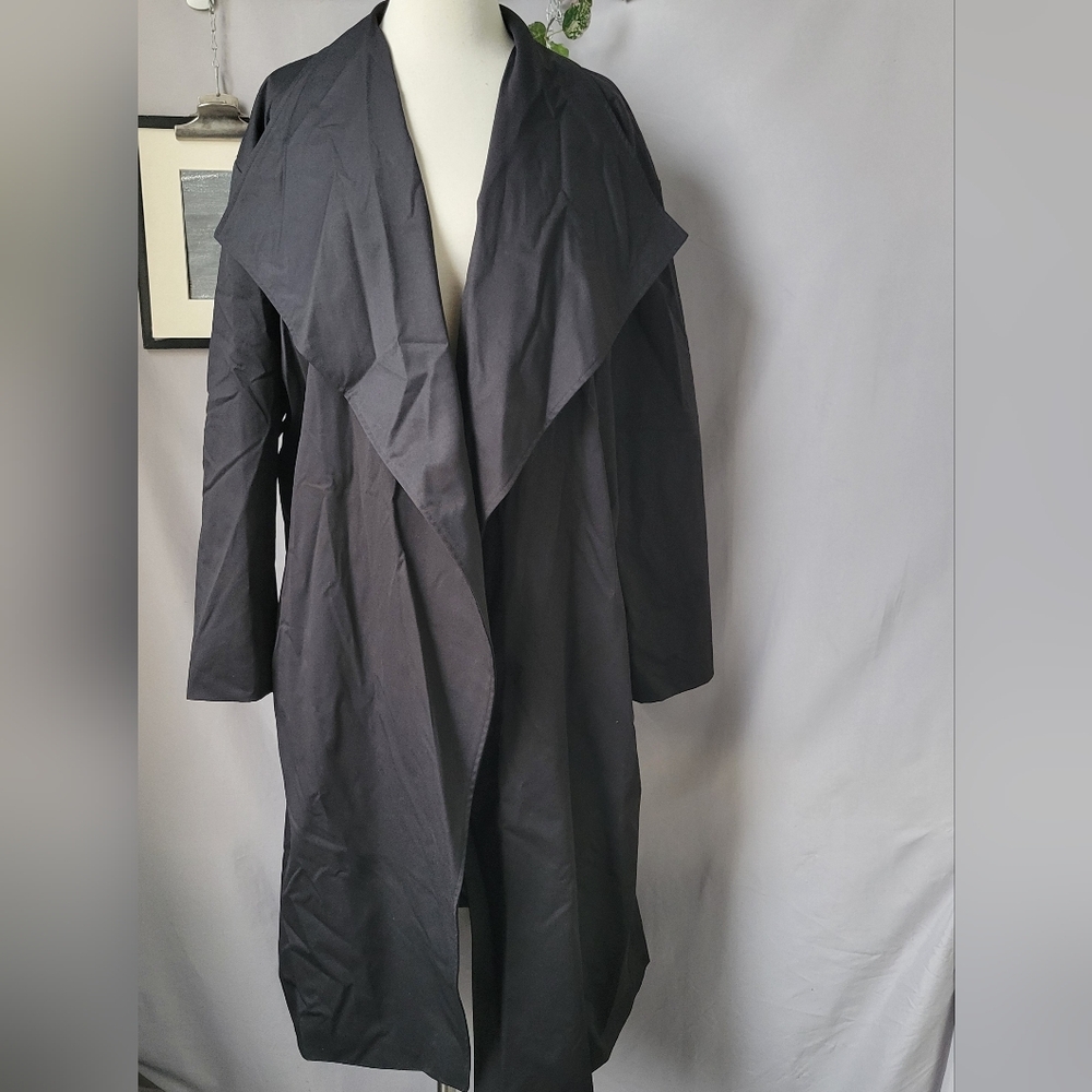 Noize Rose Shawl Collar Trench‎ Coat Black XL